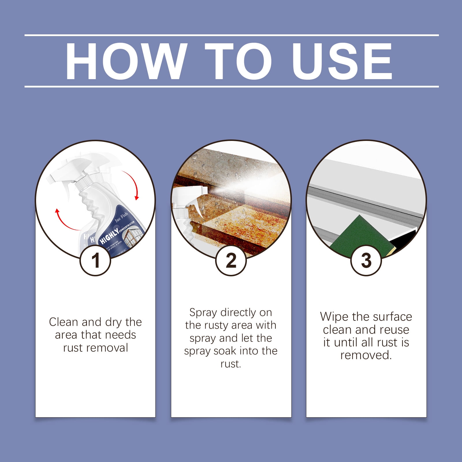 Alvantor Rust Remover Spray for Stainless Steel, Outdoor Decor & Kitchen Utensils, 4 fl. oz