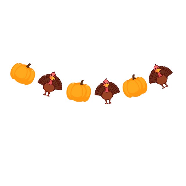 1Pc Creative Thanksgiving Party Decorative Banner Thanksgiving Paper Banner