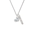 thumbnail image 2 of Delight Jewelry Silvertone Naughty or Nice Heart with Crystals Silvertone Live the Life You Have Imagined Bar Charm Necklace, 23", 2 of 4