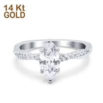 Simulated Cubic Zirconia Size-5 Infinity Twist Marquise Art Deco Vintage Engagement Wedding Bridal Ring 925 Sterling Silver