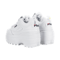 thumbnail image 4 of Fila Disruptor 2 Wedge Women's Lace Up Leather Platform Sneakers in White Size 5.5, 4 of 5