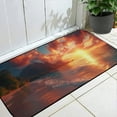 thumbnail image 2 of ONETECH Sunset and Beach Square Floor Mat Indoor Outdoor Burlap Felt Front Door Mat 19.68*47.24 in, 2 of 6