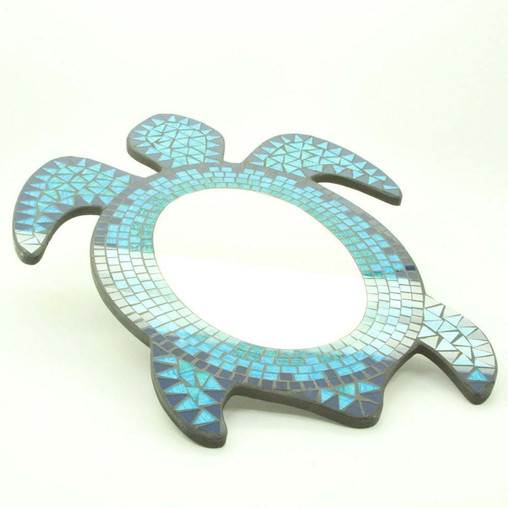 Mosaic Sea Turtle Mirror Wall Hanging
