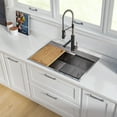 thumbnail image 6 of Kraus Kore Workstation 30-inch Drop-In or Undermount 16 Gauge Single Bowl Stainless Steel Kitchen Sink with Accessories (Pack of 5) with Waste Guard Continuous Feed Garbage Disposal, 6 of 12