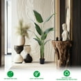 thumbnail image 3 of Thehsnt 5.2 Ft Faux Banana Tree with Planter - Artificial Tropical Indoor Plant for Home Decor, Tall Floor Plants for Living Room, Office & Bedroom, 3 of 12