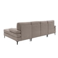 thumbnail image 5 of Jopath U-Shaped Sectional Sofa, 4-Seat Convertible Modular Sofa with Double Chaise Lounge,Blend Fabric Upholstered Sofa Couch with Metal Legs for Living Room,Apartment,khaki, 5 of 9