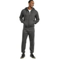 thumbnail image 4 of Men's Lightweight Fleece Joggers Pants with Pockets, Active Sweatpants, Charcoal Grey 2XL, 1 Pack, 4 of 4