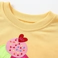 thumbnail image 5 of Toddler Girls Sweatshirt Crew Neck Long Sleeve Pullover Ice Cream Embroidery Drop Shoulder Autumn Sweatshirts for Girls 2T-3T, 5 of 7