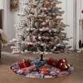 thumbnail image 4 of Sikiie Rose Flowers Nativity Christmas Tree Skirt, Jesus Christian Winter Holiday Tree Mat Decoration(30-48IN)48", 4 of 6