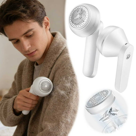Portable Fabric Shaver for Clothes and Upholstery – Compact 16cm Rechargeable Lint Remover with Stainless Steel Mesh ABS Metal Construction Safe for Sweaters and Couches