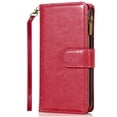 thumbnail image 4 of TJS for Samsung Galaxy A17 5G Phone Case, Luxury Wallet Card ID Zipper Money Holder Cover for Galaxy A17 5G (Red), 4 of 5