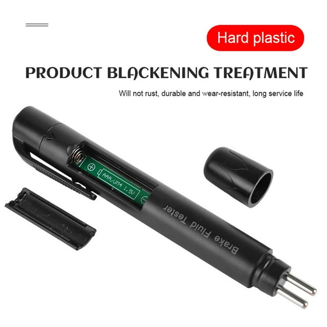 Testeur de Liquide de Frein Stylo de Test de Liquide de Frein Portable Testeur de Liquide de Frein Testeur d'Humidité de Liquide de Frein Stylo de Test avec 5 Indicateurs Led Testeur de Liquide de Frein Portable