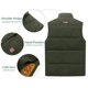 thumbnail image 5 of Chaleco TACVASEN para hombre, forro polar grueso y cálido para invierno con bolsillos, color verde, 5 of 7