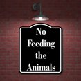 thumbnail image 2 of No Feeding the Animals BLACK Aluminum Composite Sign 15''x18'', 2 of 9