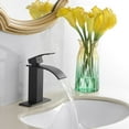 thumbnail image 3 of Modern Single-Handle Waterfall Bathroom Faucet Chrome With Pop UpDrain Polished, Chrome Finish, 3 of 5