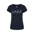 thumbnail image 1 of Mountain Warehouse - Camiseta Lake District Impreso de Orgánica para Mujer (Marino), 1 of 5
