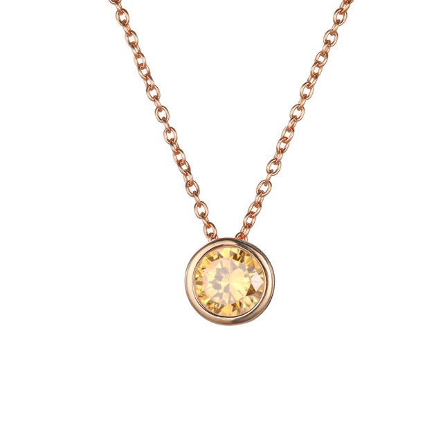 Collar de diamantes corto de lujo ligero para mujer, cadena de clavícula de acero de titanio que no se decolora, colgante de acero inoxidable, sentido de alta calidad