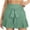 Mint Green, variant on fheaev Summer Shorts For Women Solid Color Boho Floral Skirts High Waisted Shorts With Pleated Hem Casual Shorts Elastic Waist Comfy Wide Leg Beach Shorts For Womens 2024 Summer Outfits
