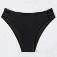thumbnail image 5 of Bikini Briefs for Women High Waisted Seamless Cheeky Thongs Waterproof Hollow Out Ruched Swimwear Bottom, 5 of 7