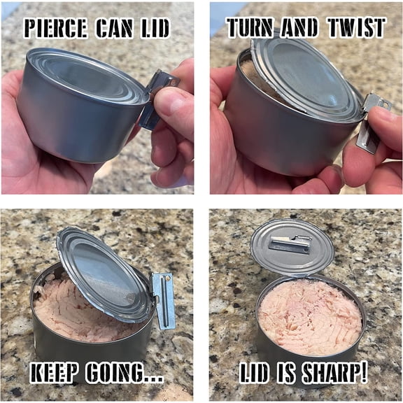 Can Punch Bottle Opener, Manual Stainless Steel Can Opener 1 Pack