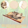 thumbnail image 4 of Letrero de madera para colgar en la pared, diseño de lobo, hecho a mano, estilo rústico, para decoración del hogar, oficina, bar, pub, 4,92 x 7,52 pulgadas, 4 of 5