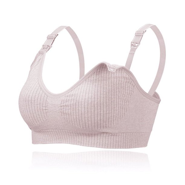 Sujetador de lactancia para mujeres embarazadas, sin aros de acero, con hebilla frontal, de talla grande, sin costuras, cómodo, ropa interior para mujeres embarazadas