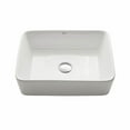 thumbnail image 4 of Kraus 18.75 Inch Rectanglar Above Mount Single Bowl White Ceramic Bathroom Sink, 4 of 5