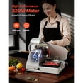 thumbnail image 2 of KFFKFF Commercial Meat Slicer, 10 inch Electric Deli Slicer Machine, 320W Food-Slicer with SUS420 Blade, 0-0.4 inch Adjustable Thickness, 2 of 8