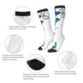 thumbnail image 6 of Bingfone Compression Socks For Women And Men Long Socks For Running Athletic Cycling Nurse-Blue Flying Butterflies, 6 of 9