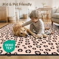thumbnail image 4 of ODIKA Pink Cheetah Design Bold Wildlife Inspired Modern Decorative Non-Slip Flatwoven for Living Room, Under Sectional, Family, 4 of 7
