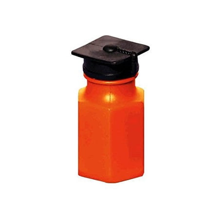 Amscan Flying Colors Graduation Grad Cap Topper Bubble Maker Party Favour, Orange, Plastic , 05 Oz, Pack Of 24