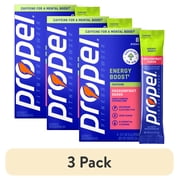 (3 pack) Propel Energy Boost Zero Sugar Passionfruit Guava, On the Go Packs, Electrolyte Powder Drink Mix, 0.11 oz, 8 Count packets