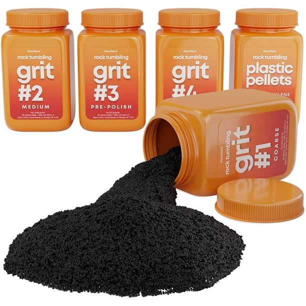 Dan&Darci Rock Tumbler Grit Refill Kit 3.5 Pounds Grits Media + Poly