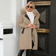 thumbnail image 2 of Vedolay Women's Winter Coats Open Front Coat for Women Jacket Brown,S, 2 of 5