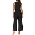 thumbnail image 3 of INSPIRAR CHIC Mono de Mujer Vestido Casual Sin Mangas Cuello Redondo Pantalones Anchos XL Negro, 3 of 5