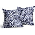thumbnail image 6 of CheetahThrow Pillow Covers 18X18 Inches Set of 2 Light Blue White Leopard Decorative Pillow Cases Animal Wildlife Pillow Cover Home Decor For Sofa Couch Housewarming Gift Bed Couch Porch Outdoor, 6 of 6