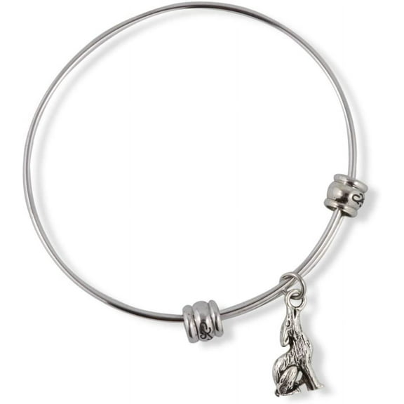 Emerald Park Jewelry Howling Wolf Fancy Bangle