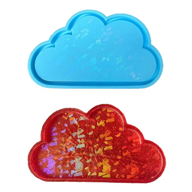 Diy Homemade Tray Mold Coffee Coaster Light and Shadow Silicone Mold Irregular Cloud Placemat Mold for Diy Crafts