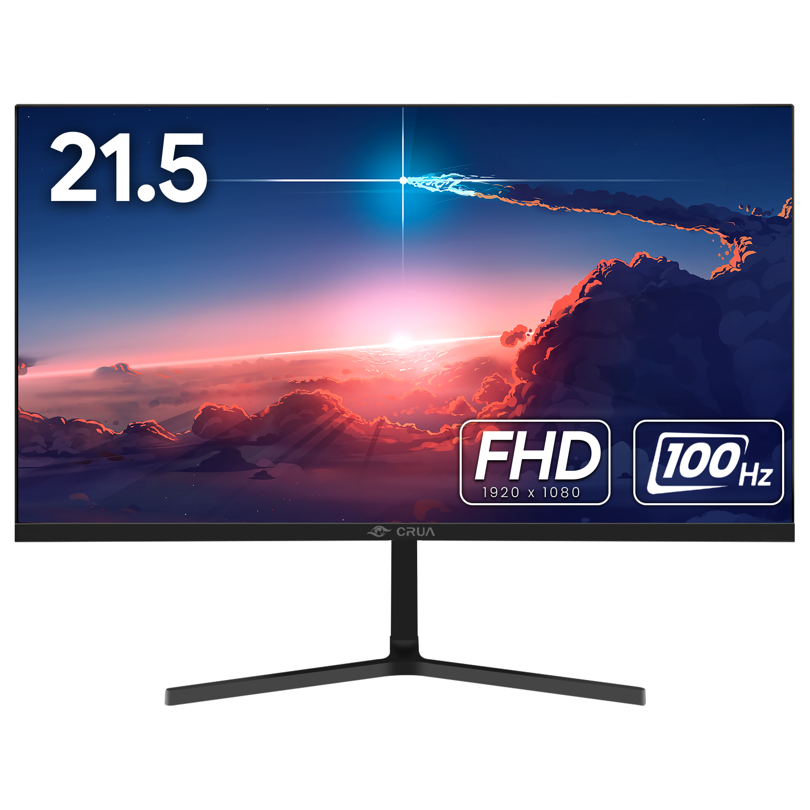 Crua 22" Full HD Monitor 100Hz, Black photo 6