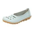 thumbnail image 5 of Modisza Women's Retro Loafers Braided Leather Slip on Flat Loafer Ladies Comfortable Walking Dressy Shoes with Ankle Strap Blue 6.5, 5 of 6
