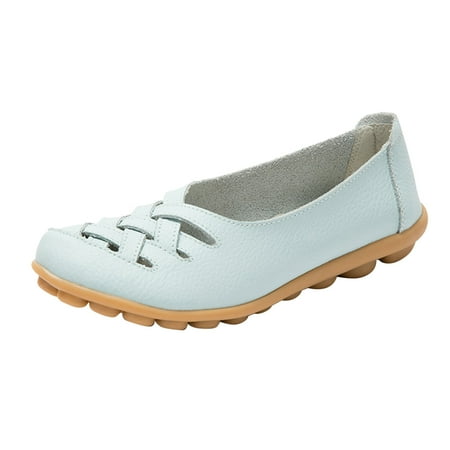 Slip on Women Comfort Casual Slip on Shoes for Women with Arch Support Walking Flat Loafers Casual Leather Slip on Shoes for Women Casual Shoes Driving Loafers Walking Shoes for Women
