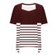 thumbnail image 5 of Camisetas de Manga Corta de Verano para Mujeres, Moda Impresa Falsa de Dos Piezas de Cuello Redondo para Uso Casual, Diario Y de Fiesta, 5 of 7