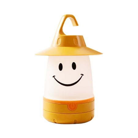 

Smrinog LED Smiley Cute Hanging Night Light Tent Camping Home Decorations (Yellow)