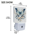 thumbnail image 4 of ALAZA Flowers on Butterfly Night Lights 2 Pack Plug-in Wall LED Nightlight Auto Dusk-to-Dawn Sensor Lamps, 4 of 7