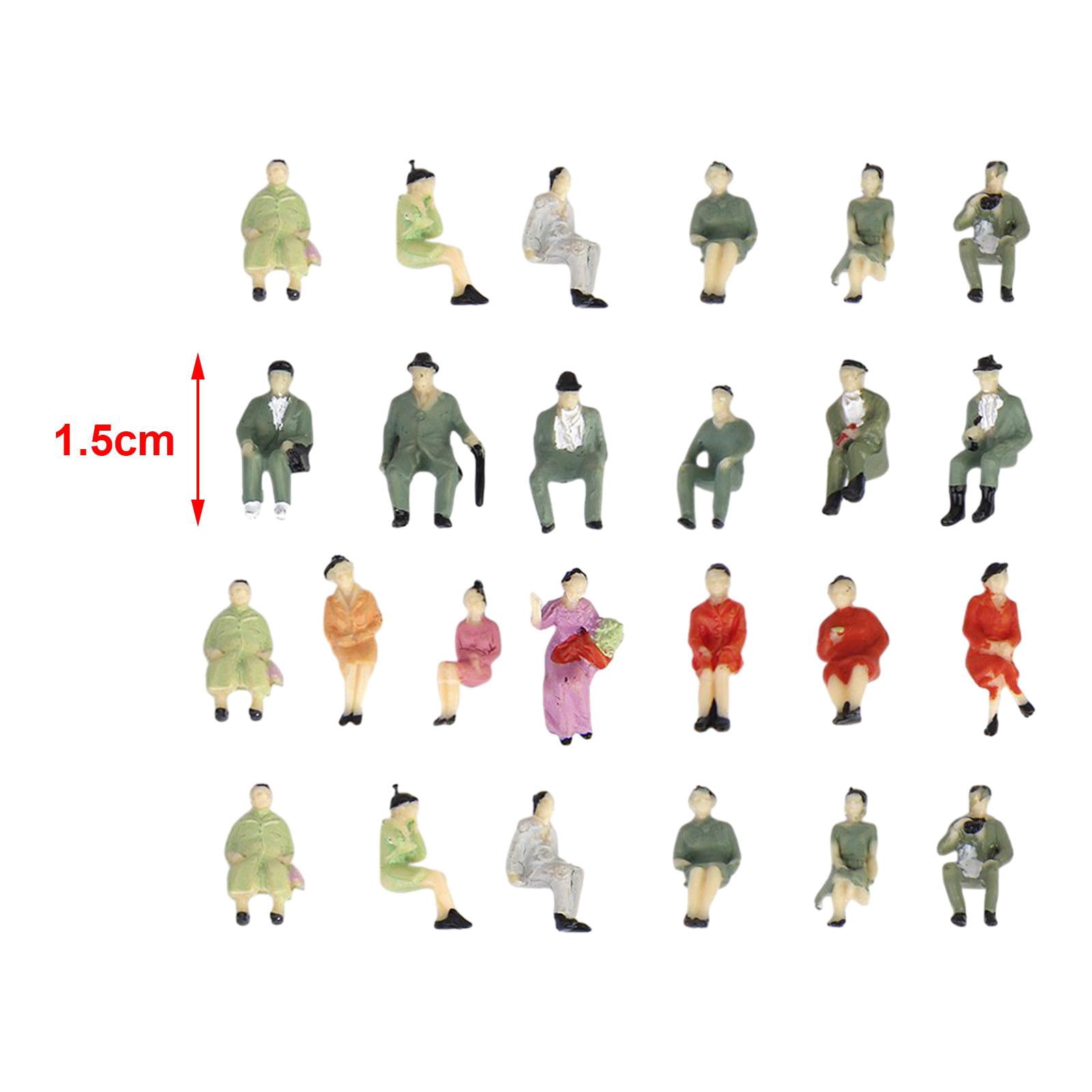 Figurines Miniatures Peintes à La Main échelle 1:87 (HO) – 24 Pièces Pour Décors De Train, Maisons De Poupée - 10