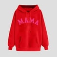 thumbnail image 4 of Qulqfy Women Mama Hoodies Pullover Valentines Red Long Sleeve Hoodies Fall with Pouch Blouses for Women 2XL, 4 of 4
