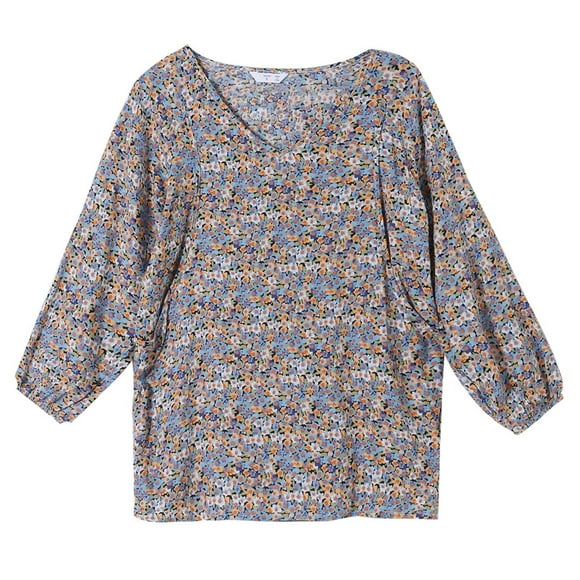 Mujeres Embarazadas Camisas Ropa de Maternidad Blusas Lactancia Materna Manga Larga Pequeño Floral Cuello en V Top Odeerbi ODB123136