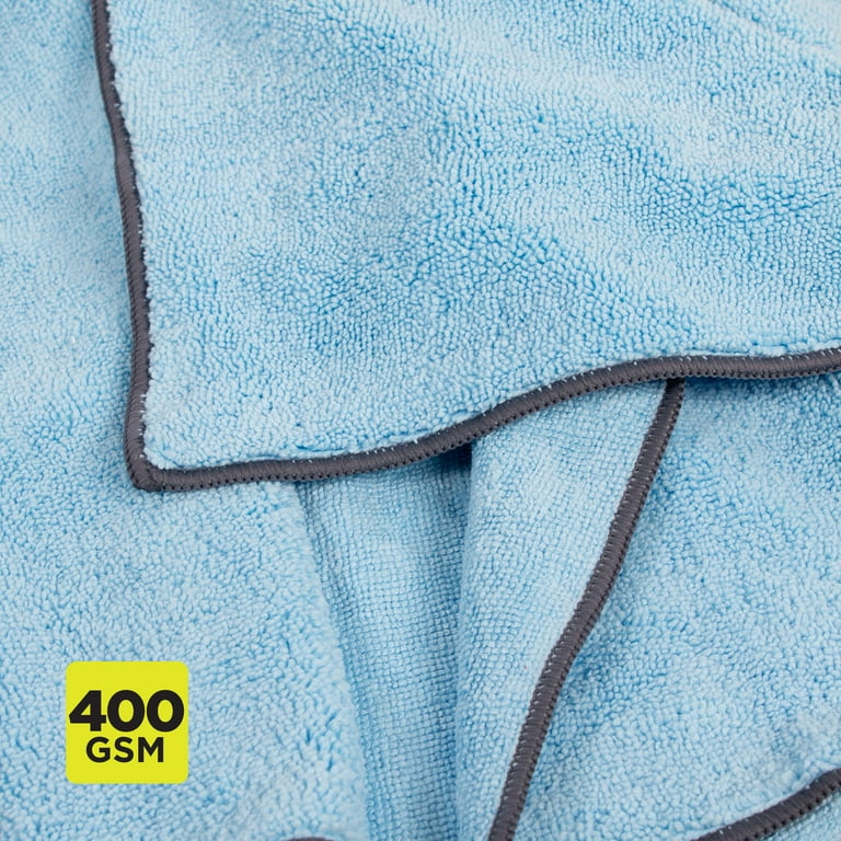 Heavy-Duty Microfiber Drying Towel, Blue photo 2