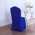 thumbnail image 2 of Efavormart Spandex Stretch Banquet Chair Cover With Metallic Glittering Back Wedding Reception Banquet Party Restaurant - Royal Blue, 2 of 11
