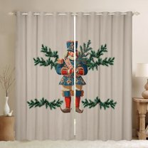 Feelyou Cartoon Nutcracker Kids Blackout Curtains Set of 2 (52x84 Each), Merry Christmas Window Curtains, Princess Fairy Tale Curtains and Drapes, Window Curtains Home Decor